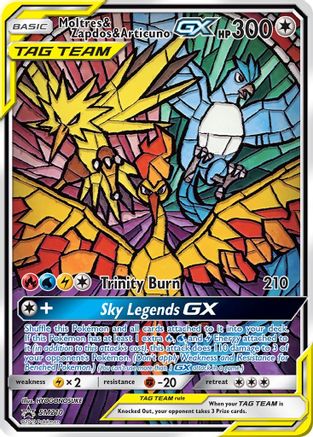 Moltres & Zapdos & Articuno GX - SM210  - Alternate Art Promo