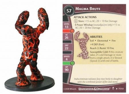 Magma Brute #19 Dungeons of Dread D&D Miniatures – Troll and Toad