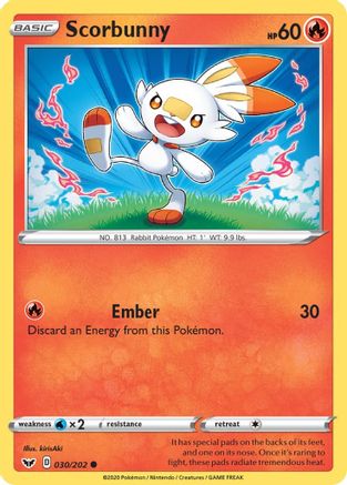 Scorbunny - 030/202 - Common Reverse Holo