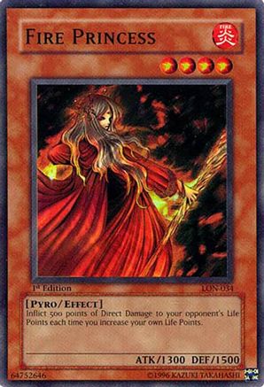 Fire Princess (LON-034) - Labyrinth of Nightmare Super Rare 1st Edition