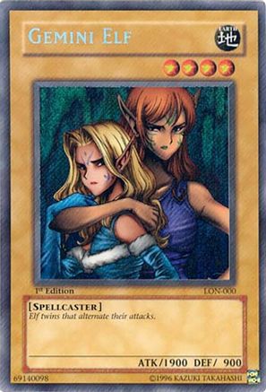 Gemini Elf (LON-000) - Labyrinth of Nightmare Secret Rare 1st Edition