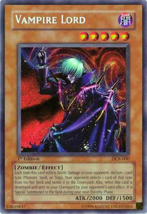 Vampire Lord (DCR-000) - Dark Crisis Secret Rare 1st Edition
