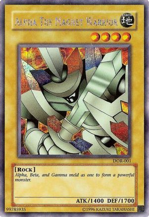 Alpha the Magnet Warrior (DOR-001) - Duelist of the Roses Secret Rare Unlimited