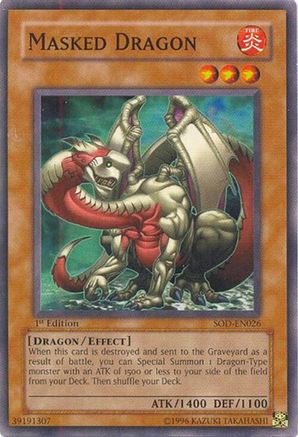 Masked Dragon (SOD-EN026) - Soul of the Duelist Common / Short Print 1st Edition