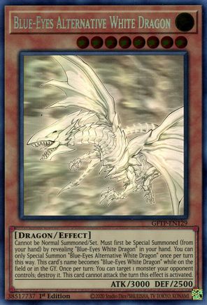 Blue-Eyes Alternative White Dragon (Ghost Rare) (GFTP-EN129) - Ghosts From the Past Ghost Rare 1st Edition