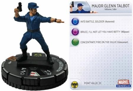 Major Glenn Talbot #102 Incredible Hulk Marvel Heroclix – Troll and Toad