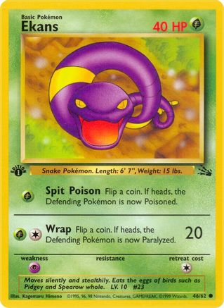 Ekans - 46/62  - Common 1st Edition