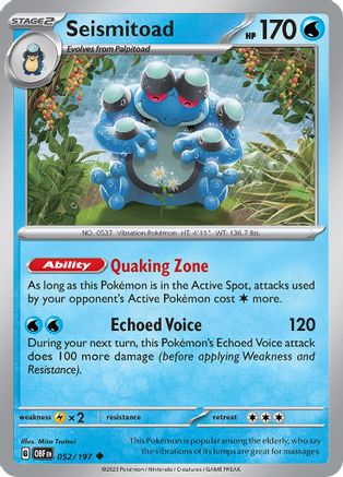 Seismitoad - 052/197 - Uncommon – Troll and Toad