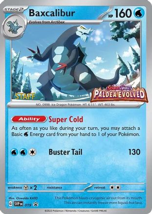 Baxcalibur 019  - Holofoil SV Scarlet & Violet Promo Cards - Promo