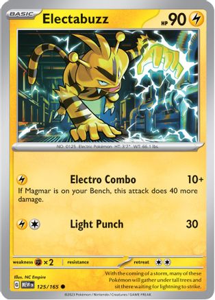 Electabuzz - 125/165 - Common Reverse Holo