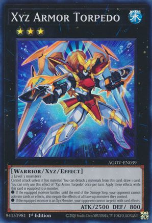 Xyz Armor Torpedo (AGOV-EN039) - Age of Overlord Super Rare 1st Edition