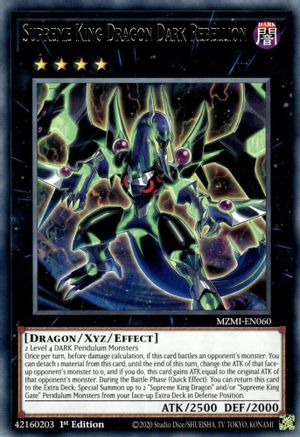 Supreme King Dragon Dark Rebellion (MZMI-EN060) - Maze of Millennia Rare 1st Edition
