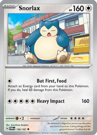 Snorlax - 136/167 - Uncommon Reverse Holo