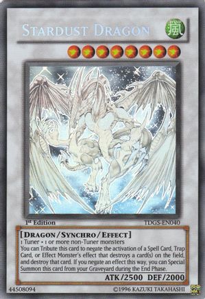 Stardust Dragon (Ghost) (TDGS-EN040) - The Duelist Genesis Ghost Rare 1st Edition