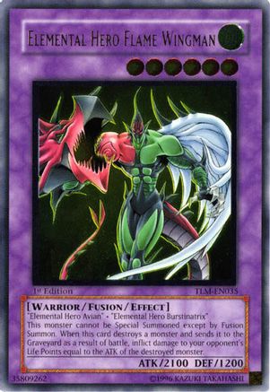 Elemental HERO Flame Wingman (UTR) (TLM-EN035) - The Lost Millennium Ultimate Rare Unlimited