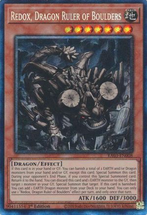 Redox, Dragon Ruler of Boulders (PCR) (RA03-EN008) - Quarter Century Bonanza Prismatic Collector's Rare 1st Edition