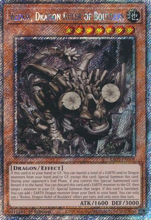 Redox, Dragon Ruler of Boulders (Platinum Secret Rare) (RA03-EN008) - Quarter Century Bonanza Platinum Secret Rare 1st Edition