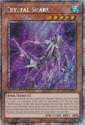 Crystal Shark (Platinum Secret Rare) (RA03-EN031) - Quarter Century Bonanza Platinum Secret Rare 1st Edition