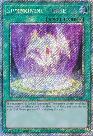 Summoning Curse (Platinum Secret Rare) (RA03-EN057) - Quarter Century Bonanza Platinum Secret Rare 1st Edition