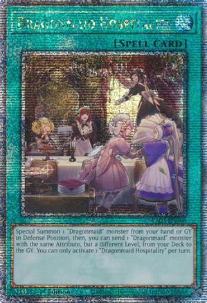 Dragonmaid Hospitality (Quarter Century Secret Rare) (RA03-EN068) - Quarter Century Bonanza Quarter Century Secret Rare 1st Edition