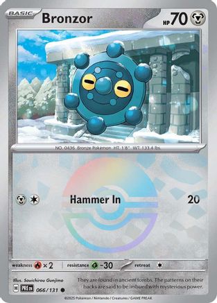 Bronzor - 066/131 - Common Pokeball Reverse Holo