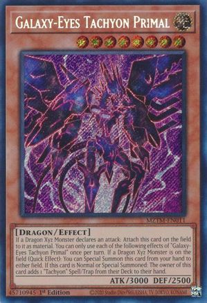Galaxy-Eyes Tachyon Primal (MZTM-EN011) - Maze of the Master Secret Rare 1st Edition