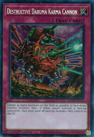 Destructive Daruma Karma Cannon (Secret Rare) (RA04-EN103) - Quarter Century Stampede Secret Rare 1st Edition