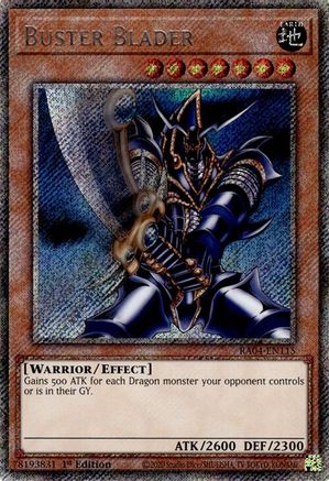 Buster Blader (Platinum Secret Rare) (RA04-EN115) - Quarter Century Stampede Platinum Secret Rare 1st Edition