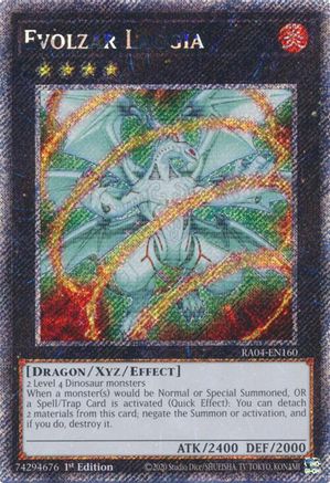 Evolzar Laggia (Platinum Secret Rare) (RA04-EN160) - Quarter Century Stampede Platinum Secret Rare 1st Edition