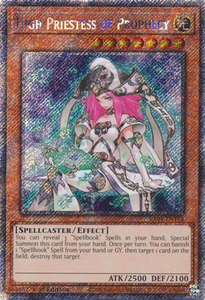 High Priestess of Prophecy (Platinum Secret Rare) (RA04-EN184) - Quarter Century Stampede Platinum Secret Rare 1st Edition