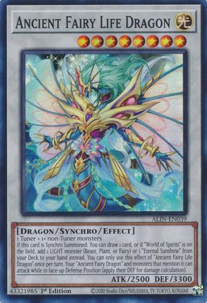 Ancient Fairy Life Dragon (ALIN-EN039) - Alliance Insight Super Rare 1st Edition