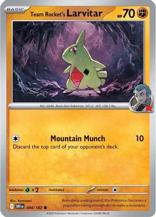 Team Rocket's Larvitar - 094/182 - Common Reverse Holo