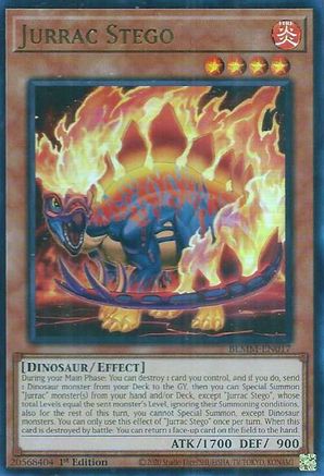 Jurrac Stego (BLMM-EN017) - Battles of Legend: Monster Mayhem Ultra Rare 1st Edition