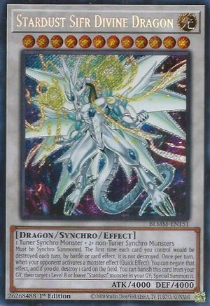 Stardust Sifr Divine Dragon (BLMM-EN151) - Battles of Legend: Monster Mayhem Secret Rare 1st Edition