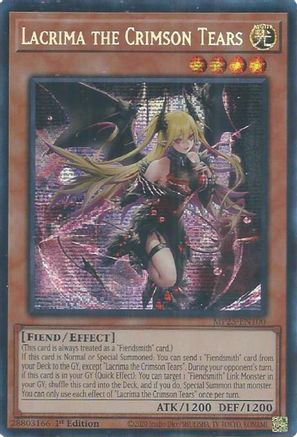 Lacrima the Crimson Tears (MP25-EN100) - 2025 Mega-Pack Prismatic Secret Rare 1st Edition