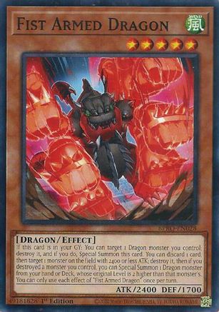 Fist Armed Dragon (BPRO-EN028) - Burst Protocol Common / Short Print 1st Edition