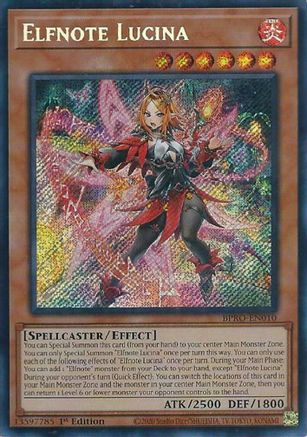 Elfnote Lucina (BPRO-EN010) - Burst Protocol Secret Rare 1st Edition