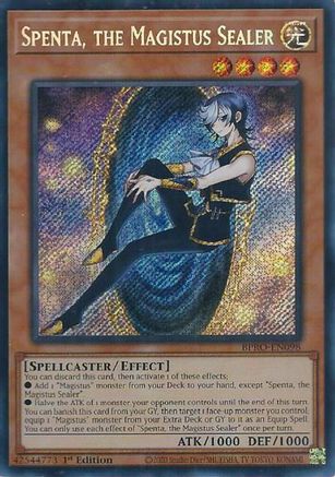 Spenta, the Magistus Sealer (BPRO-EN098) - Burst Protocol Secret Rare 1st Edition