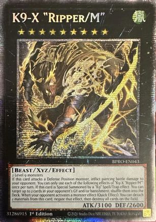 K9-X "Ripper/M" (Starlight Rare) (BPRO-EN043) - Burst Protocol Starlight Rare 1st Edition