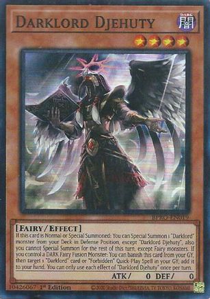 Darklord Djehuty (BPRO-EN019) - Burst Protocol Super Rare 1st Edition