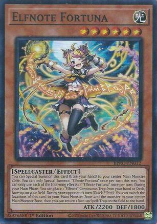 Elfnote Fortuna (BPRO-EN012) - Burst Protocol Super Rare 1st Edition
