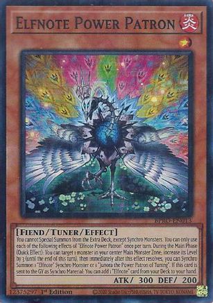 Elfnote Power Patron (BPRO-EN013) - Burst Protocol Super Rare 1st Edition