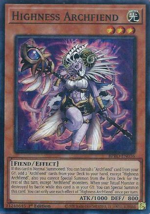 Highness Archfiend (BPRO-EN016) - Burst Protocol Super Rare 1st Edition