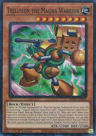 Tellusion the Magna Warrior (BPRO-EN004) - Burst Protocol Super Rare 1st Edition