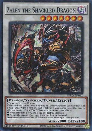 Zalen the Shackled Dragon (BPRO-EN042) - Burst Protocol Super Rare 1st Edition