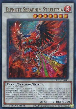 Elfnote Seraphim Strelitzia (BPRO-EN040) - Burst Protocol Ultra Rare 1st Edition