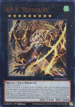 K9-X "Ripper/M" (BPRO-EN043) - Burst Protocol Ultra Rare 1st Edition