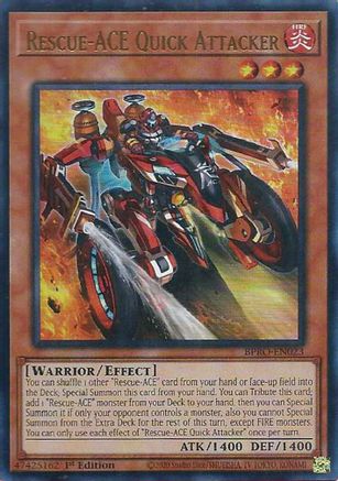 Rescue-ACE Quick Attacker (BPRO-EN023) - Burst Protocol Ultra Rare 1st Edition