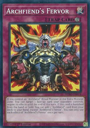 Archfiend's Fervor (BPRO-EN074) - Burst Protocol Common / Short Print 1st Edition