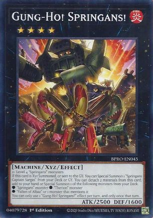 Gung-Ho! Springans! (BPRO-EN045) - Burst Protocol Common / Short Print 1st Edition